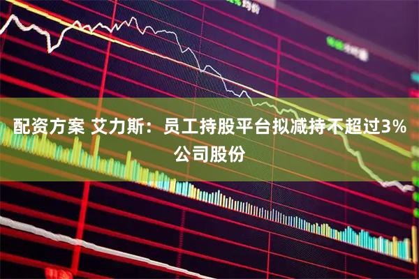 配资方案 艾力斯：员工持股平台拟减持不超过3%公司股份